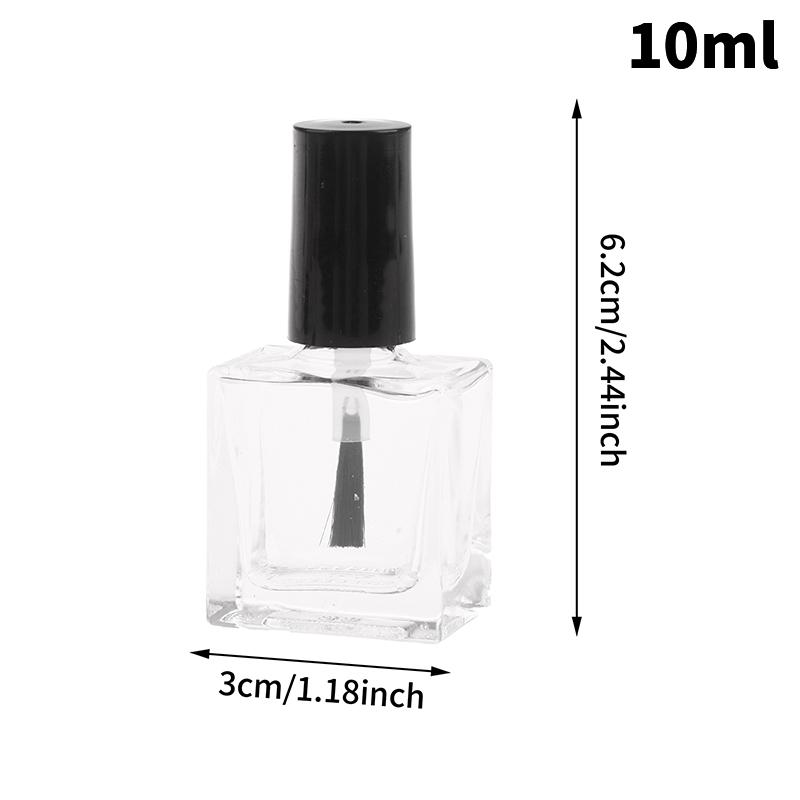Пустая прозрачная стеклянная бутылка для ногтей с гель-лаком для жидкого искусства, многоразовый контейнер