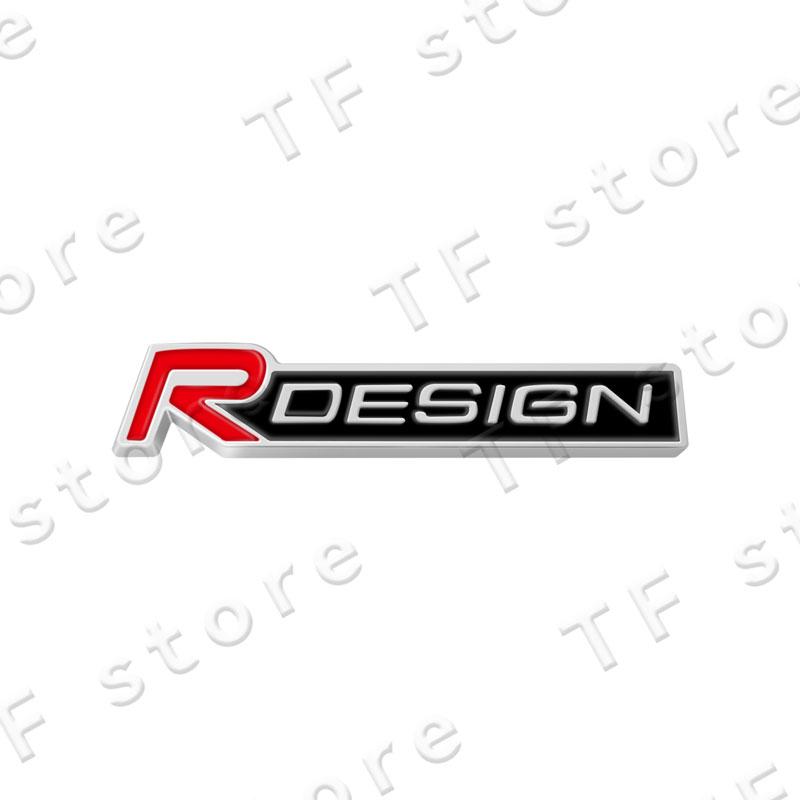 R Design Logo Car Front Grille Emblem Sticker For Volvo XC60 XC40 XC90 S40 S60 C30 V60 Car Side Fender Rear Trunk Badge Decor