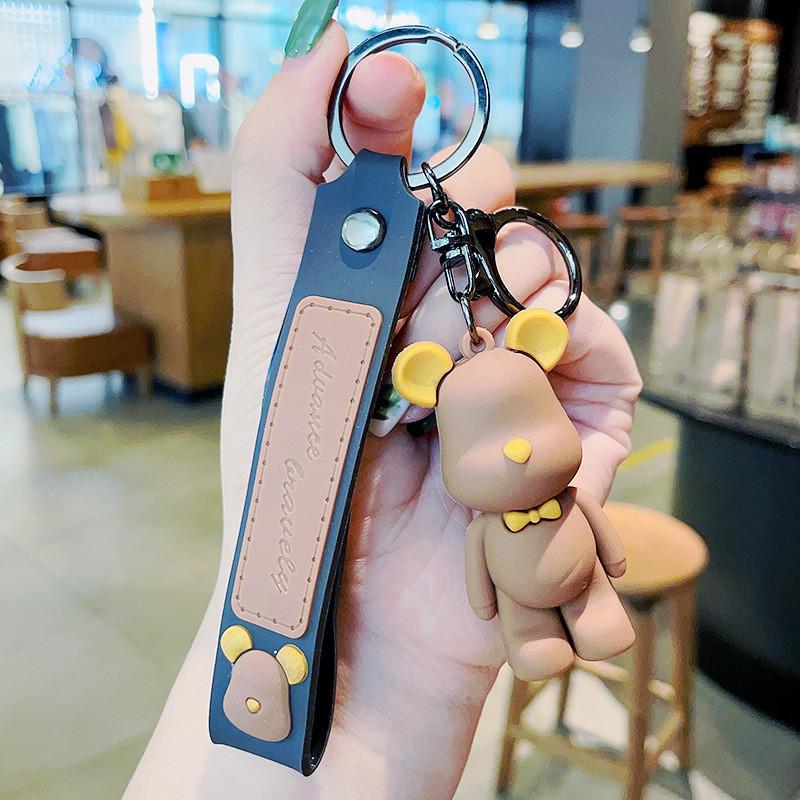 Уникальный брелок Медведь Диджей из смолы, мультяшное украшение для особых случаев, вечеринок и