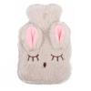 Hot Water Bottle Explosion Proof Prevent Scald Detachable Rabbit Pattern Plush Cover Hot Water Bag