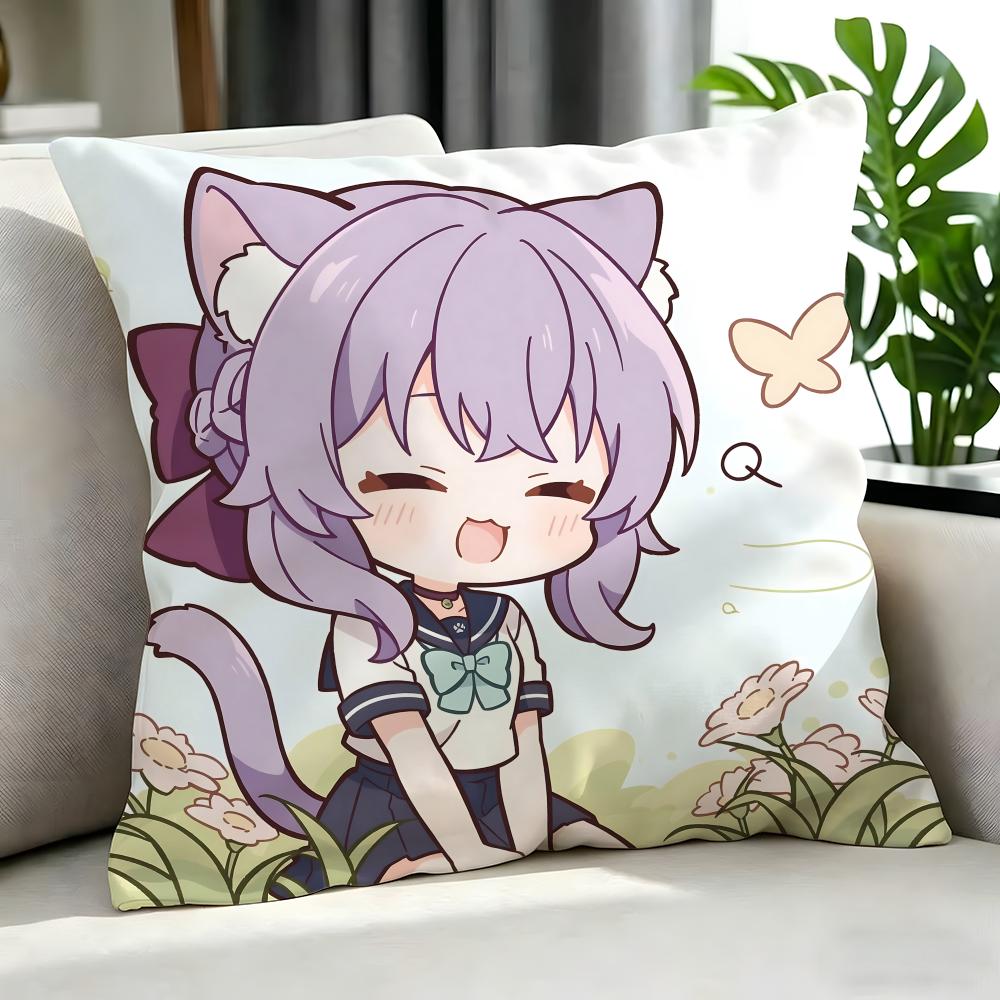 cute Chibi Neko Cushion Cover Cushion Cover Set Pcs x x x Pillowcase Decorative Sofa Home Decor