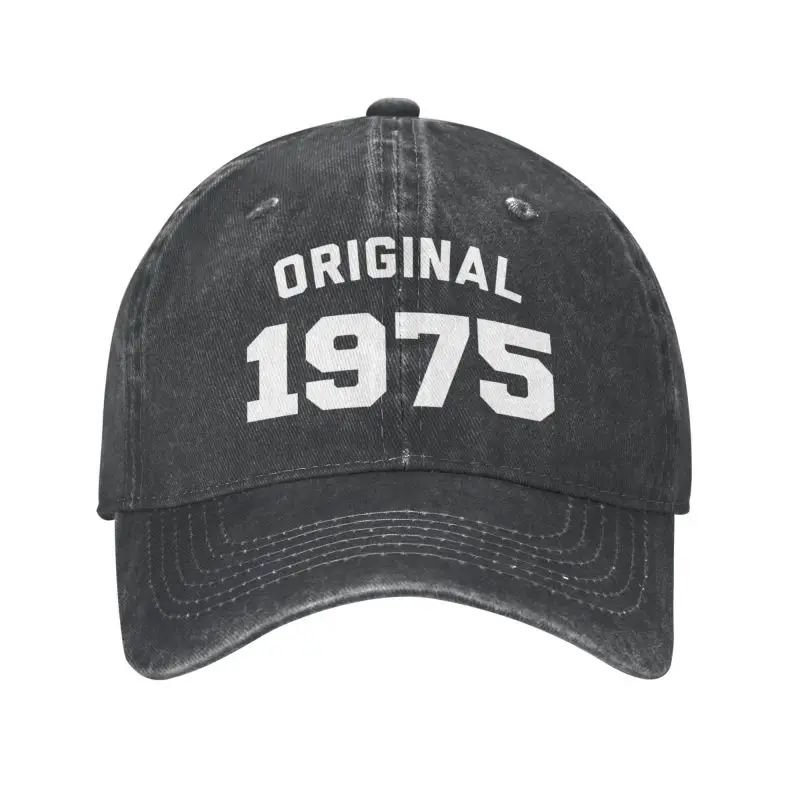 Personalized Cotton Original Born in 1975 Funny Birthday Gift Baseball Cap Outdoor Unisex Women Adjustable Dad Hat Fashion