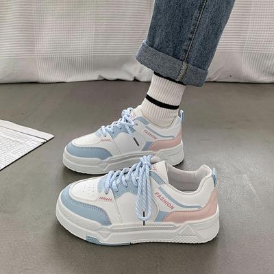 Маленькие белые туфли, детские осенние новинки, модные макароны, универсальная платформа, студенческая обувь для скейтбординга