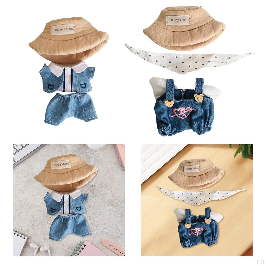 15cm Plush Doll Clothes Accessories Photo Props Fashion Suit Suits Set