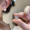 Французские блестящие циркониевые серьги-кокосы - Элегантные и универсальные для женщин