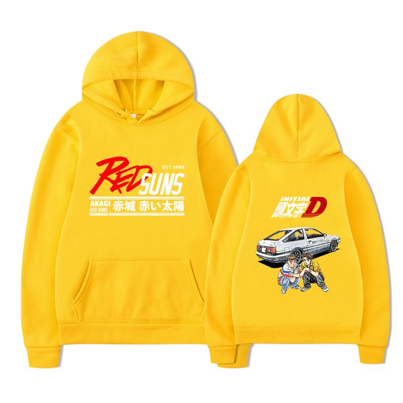 Anime Drift AE86 Initial D Graphic Hoodie Casual Goth Men Women Sweatshirt Fleece Oversized Couples Streetwear Hoodies