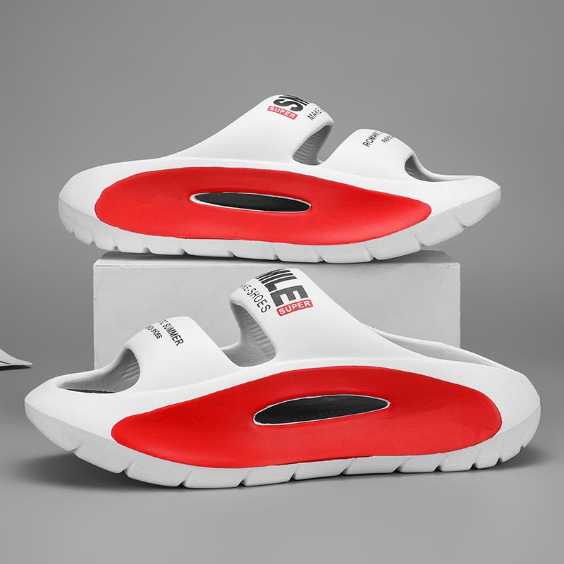 TUINANLE Парные тапочки на толстой подошве 5 см, нескользящая пляжная обувь на платформе, женские мужские тапочки из ЭВА с буквенным принтом