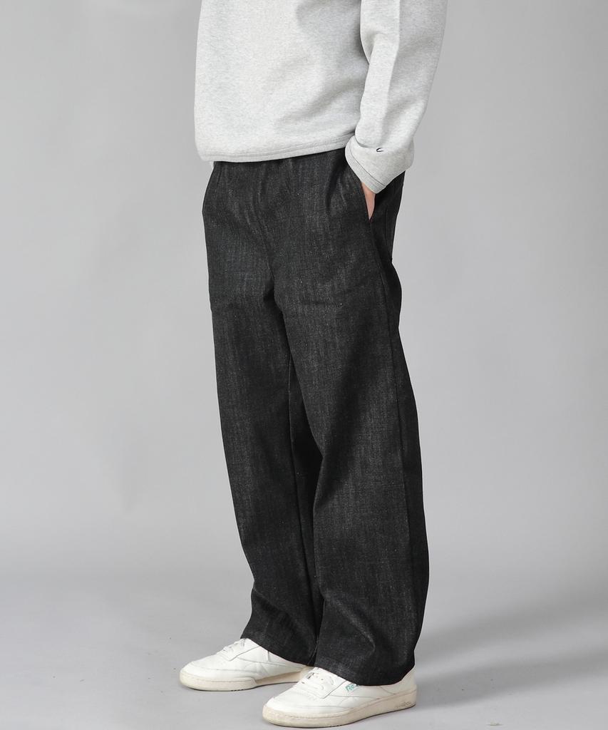 Seinteukeulu Широкие брюки Ex Wide Pants Exw-347 Черный деним Bks