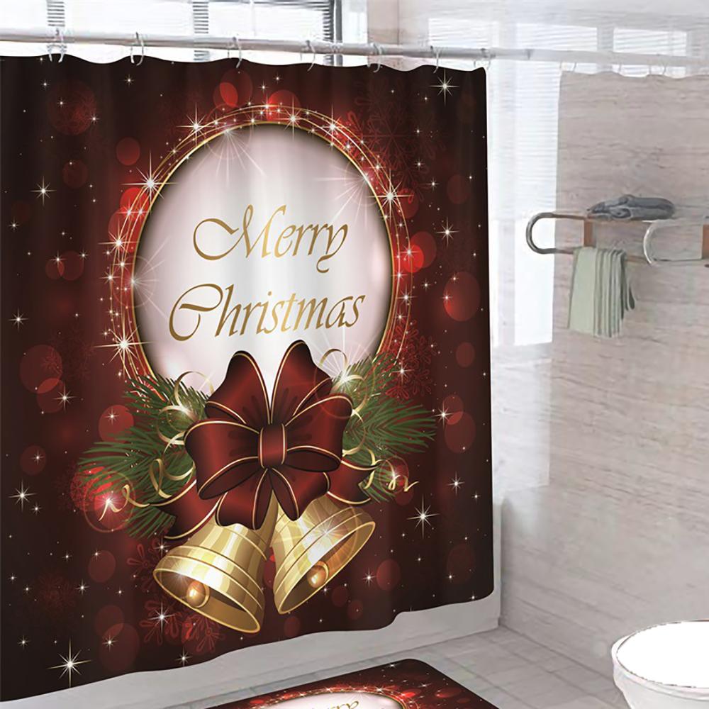 1 шт. Рождественская занавеска для душа для ванной комнаты 180*180 см Рождественские украшения