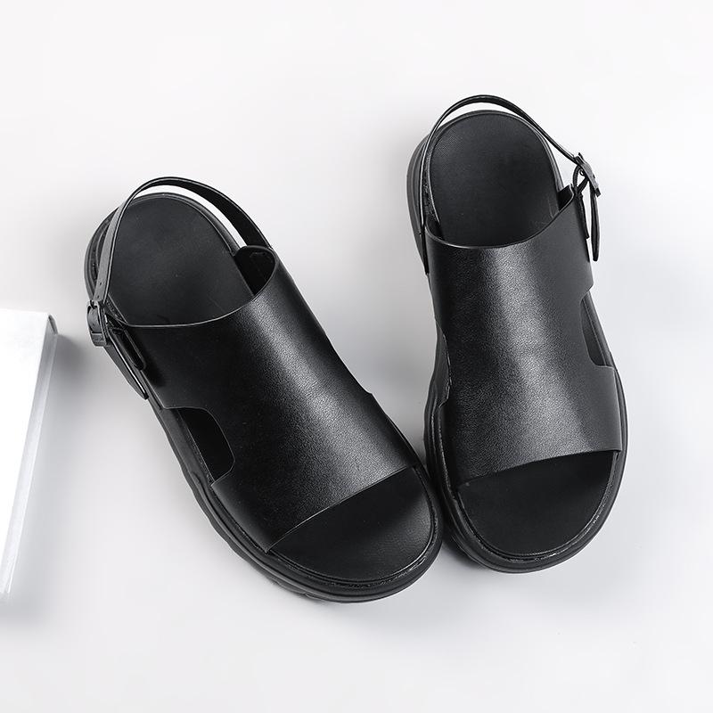 Мужские сандалии летние римские усиливающие трендовые верхняя одежда корейская версия платформа молодежная обувь модная пляжная обувь 4882-W