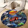 Personalized M-Monster Machines Round Chair Office Rug - Perfect for Mat, Office Chair & More - Ideal Gift for Birthdays and Holidays