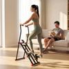 Stair Stepper for Home Gym with 3 Resistances, Foldable Vertical Stair Climber with Adjustable Handlebar, LCD Monitor