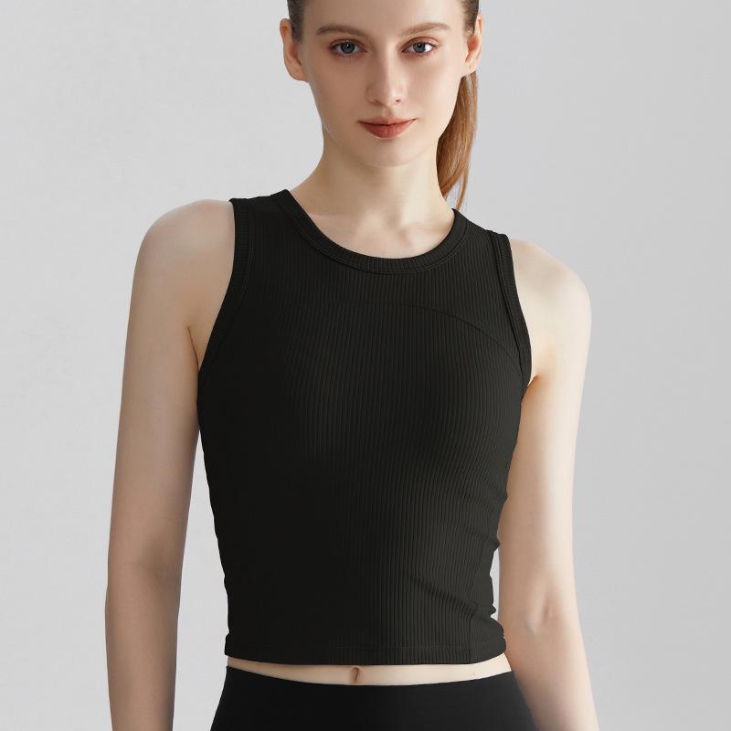 Женский жилет для фитнеса LAHN с высокой поддержкой и фиксированными чашечками