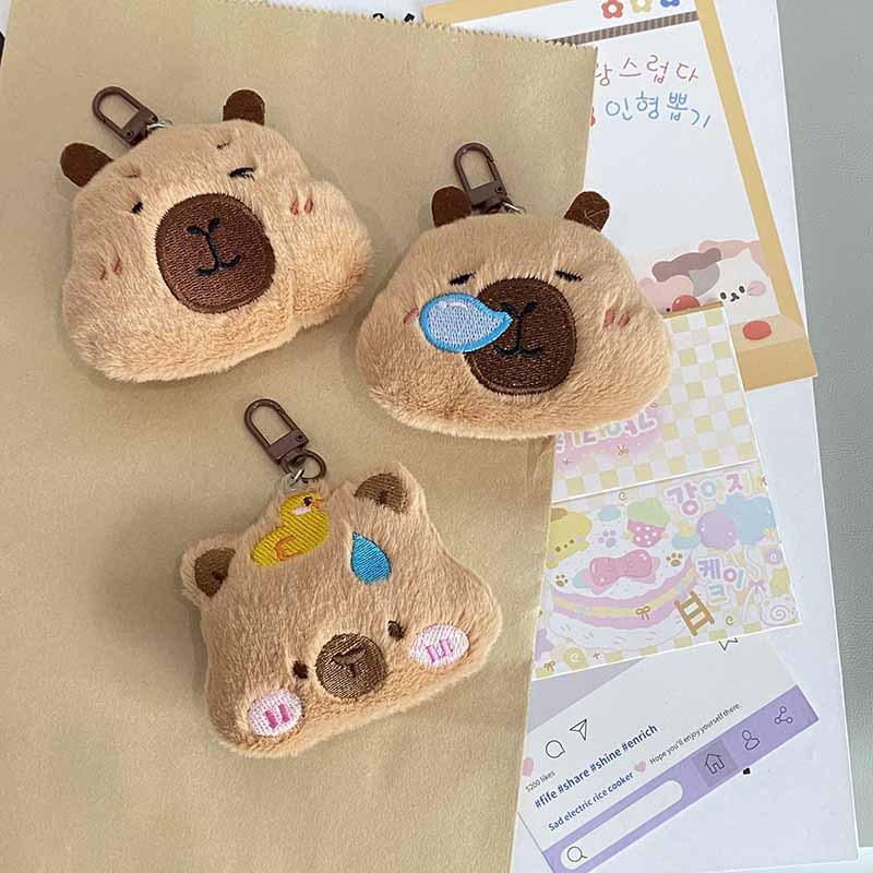 Creative Capybara Keychain Lovely Cartoon Pendant Funny Mini Fashion Keychain Kawaii Backpack Decoration Accessories Gifts