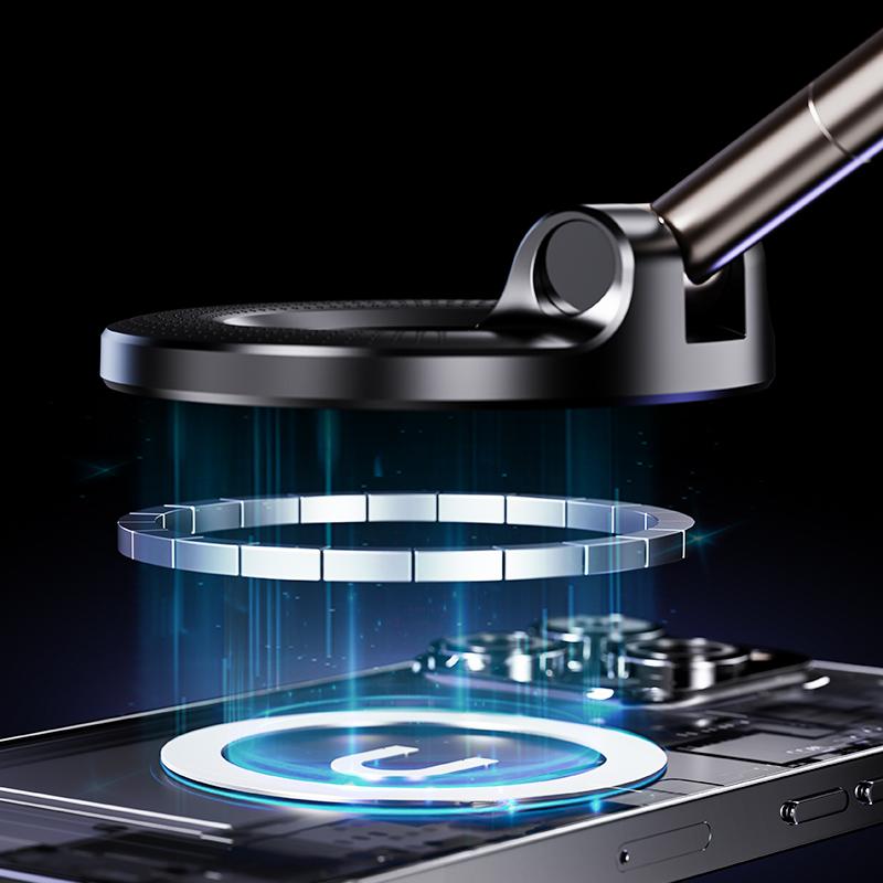 Автомобильный держатель Электрический вакуумный магнитный держатель Складная подставка с сильной присоской для мобильного телефона для iPhone Прямая трансляция