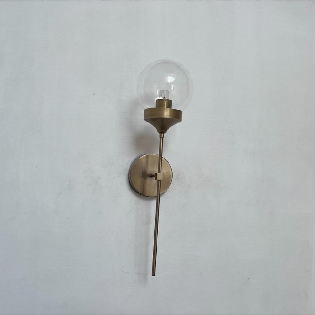 Глобус настенный бра современный настенный светильник свет необработанная латунь середины века бра светильник глобус шар прозрачный