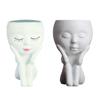 Unique Resins Girl Face Flower Pot for Home and Garden Decors Small Planter Vases for Succulents and Cactus Display