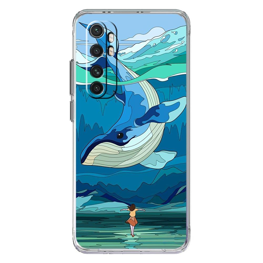 Чехол для телефона для Xiaomi Poco X6 X5 NFC X3 F6 F5 Pro F4 F3 M3 14 13T 12T 12 13 Lite 11 Mi 5G Обложка Косатка океанская милая косатка