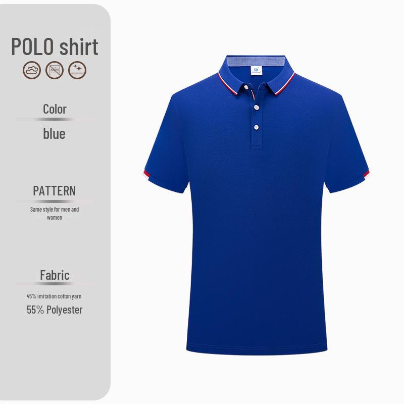 Custom Silk Cotton Short-Sleeve Polo Team Shirt with Logo Printing
