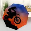 1pc Motorcycle Sunset Themed High-quality Umbrella,Automatic Opening and Closing Umbrella,Multi-functional Umbrella G0811050