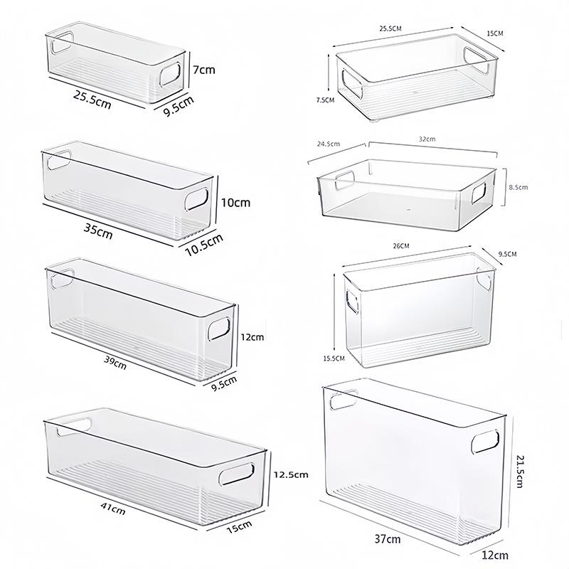 Transparent Kitchen Cabinet Organizer and Under-Sink Storage Box for Snacks and Sundries