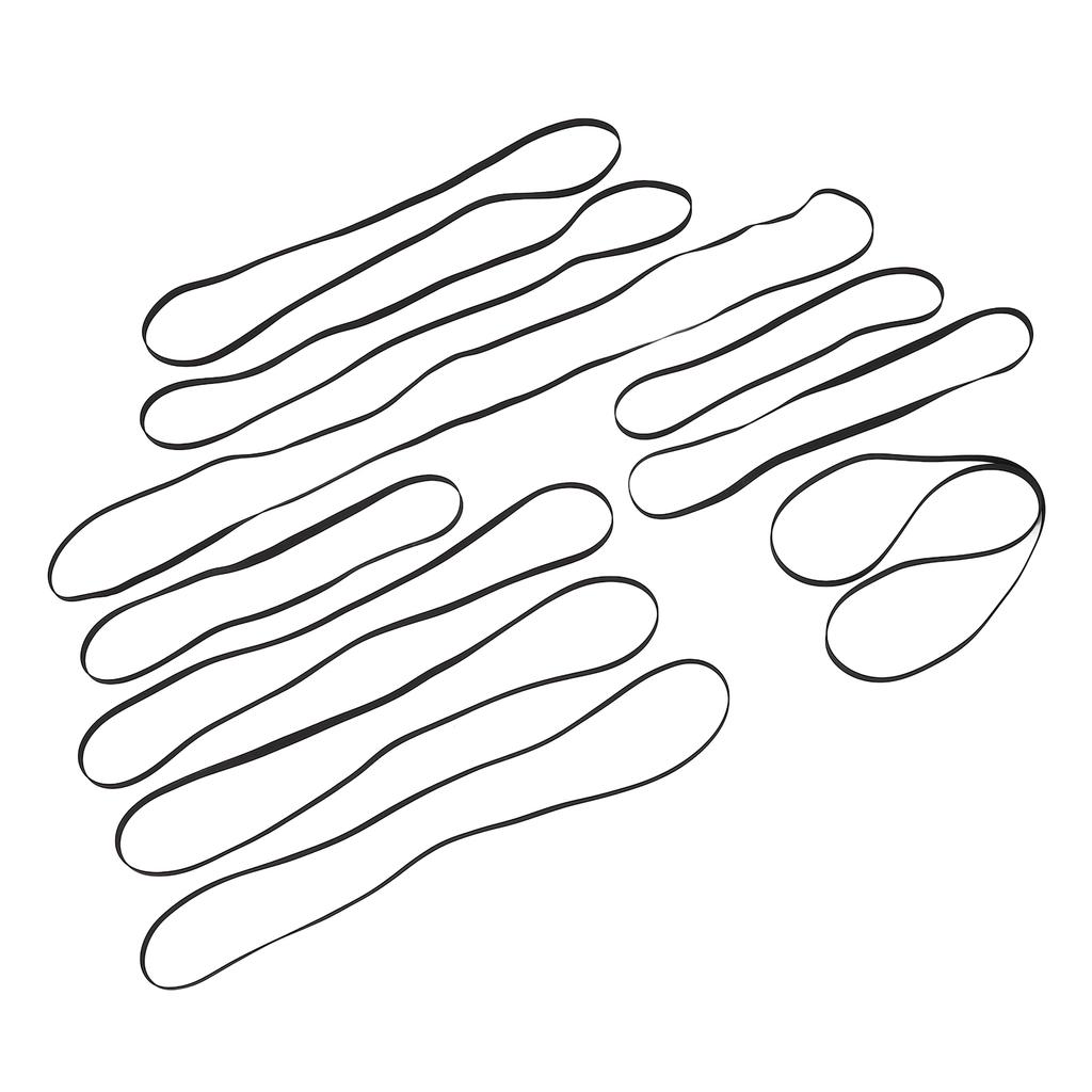 10 Pcs Turntable Belt Set High Elasticity Rubber Belt Replacement for Record Player CD DVD Player Ph