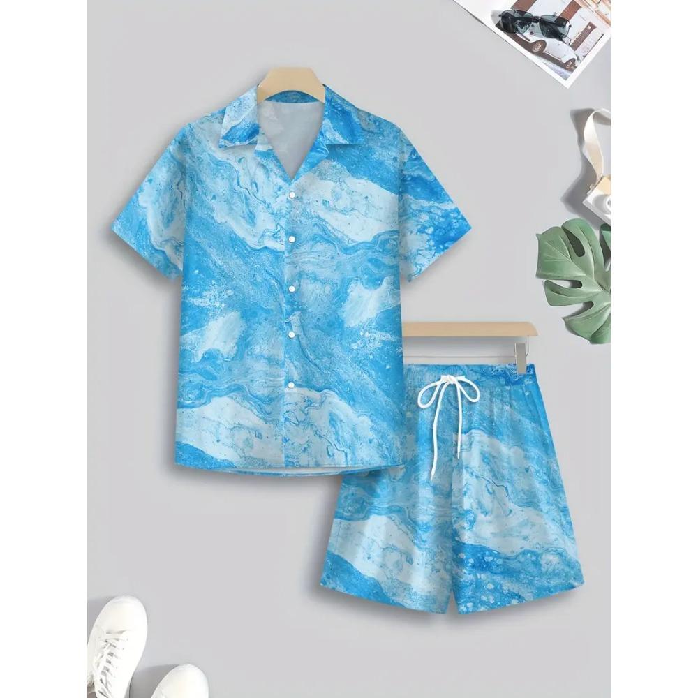 Комплект мужской рубашки с принтом Hawaii Summer Rose 3D, модная рубашка с коротким рукавом, свободные повседневные пляжные шорты, уличный костюм
