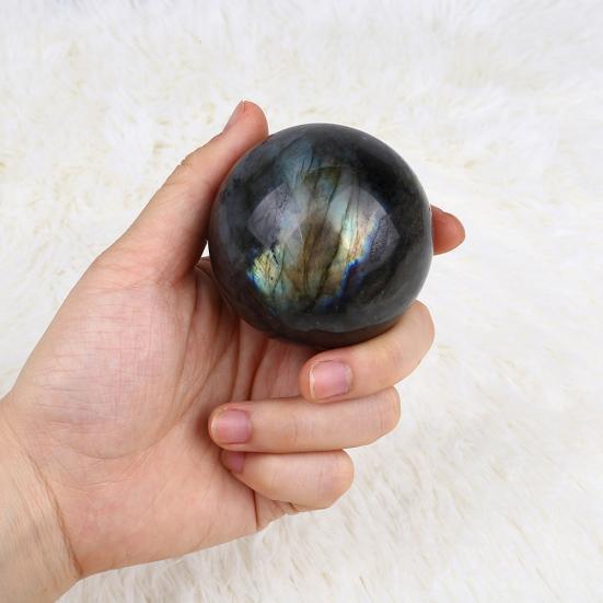 Natural Mineral Stone Labradorite Ball Sphere Home Table Ornament Collection