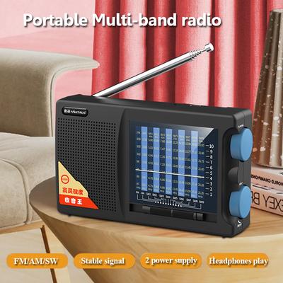 Мини FM AM SW радио портативный многодиапазонный радиоприемник встроенный высокомагнитный динамик поддержка гарнитуры 3,5 мм двойной источник питания