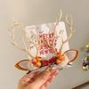 Resin Elk Antler Hair Clip Creative Christmas Hair Clip Kawali Xmas Reindeer Clip Daily
