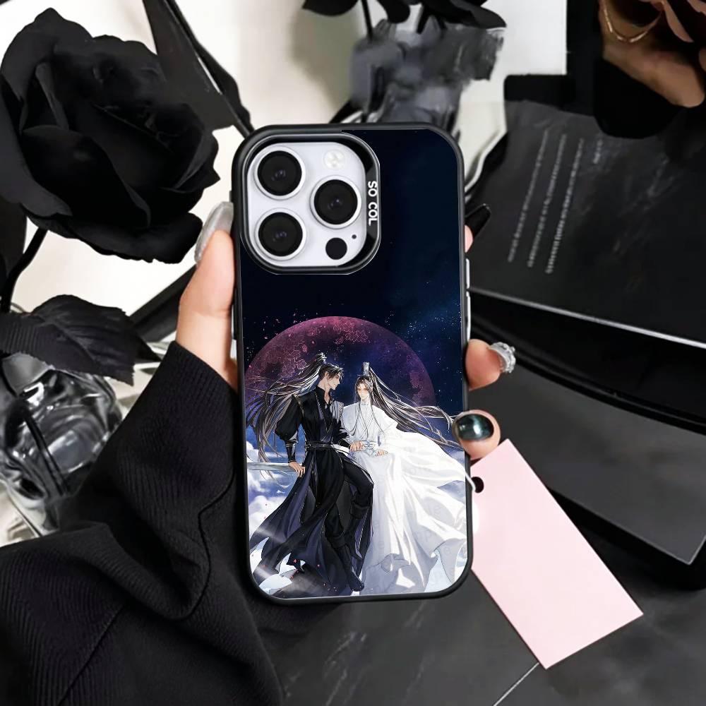 Чехол для телефона Husky и W-White Cat Shizun BL Xianxia Для iPhone17,16,15,14,13,12,11,Pro Max Цветной Серебряный Покрытие Внутренняя Крышка