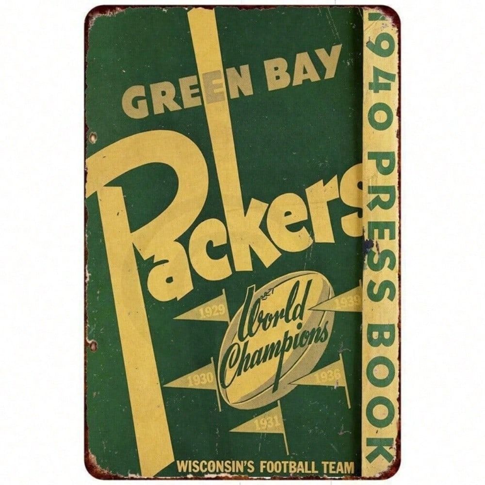 Винтажная металлическая табличка Green Bay 1940, Ретро Декор Стены Бара