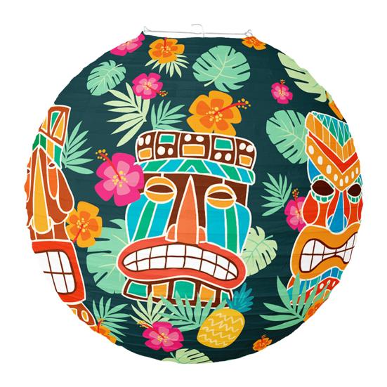 Yousheng Круглый бумажный фонарь Тики Луау Тропический подвесной фонарь украшение Гавайские товары для вечеринки для летней пляжной вечеринки в джунглях декор
