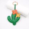 Spring Cactus Leather Pendant: Handbag, Clothing Accessory & Keychain