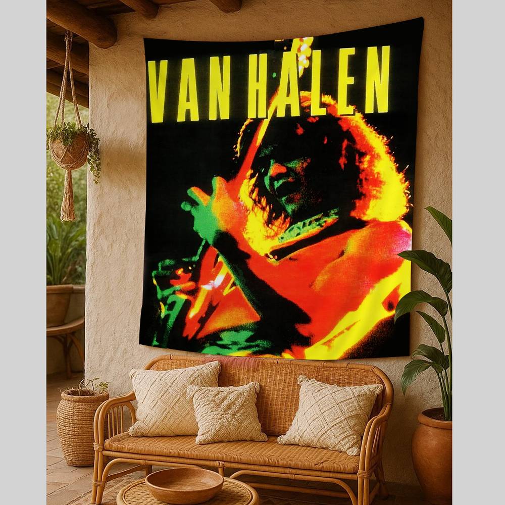 Van Halen Ретро рок-группа Подвесной богемный гобелен Богемные настенные гобелены Мандала Дешевый Хиппи Настенный подвес