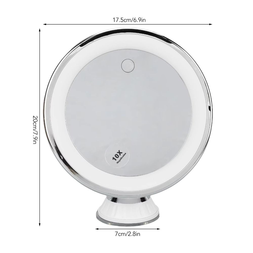 Светодиодное настольное зеркало Гибкое 10-кратное увеличительное косметическое зеркало Подарок для леди