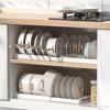 Expandable Pot Rack Organizer Multifunctional Pots And Pans Storage Organizer Space-saving Cabinet Holder for Dish Bowl and Lids
