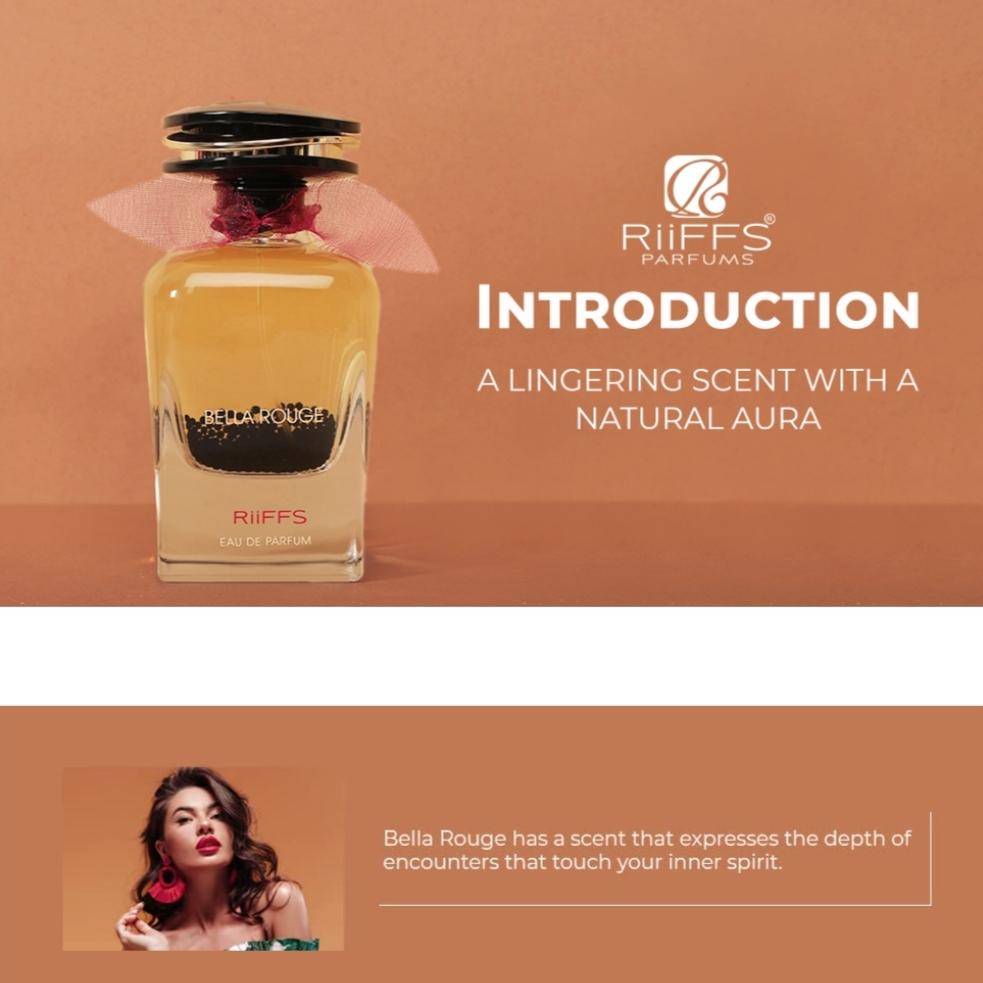 RiiFFS Bella Rouge Premium Imported Scent, цитрусовый, цветочный и мускусный, успокаивающий аромат, стойкий парфюмерный спрей для женщин, 100 мл