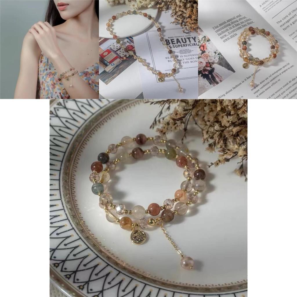 Artistic Double Layer Pearl Bracelet Elegant Handmade Jewelry For Spring 2024