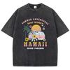 Summer Hawaii Beach Paradise Print T-Shirt Women Street Summer T Shirts Oversize Casual Short Sleeve Breathable T Shirt
