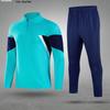 Autumn Winter College Student Football Training Set: Half-Zip Long-Sleeve Jersey & Children's Competition Team Uniform
