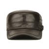 Northwood Зимние теплые мужские кепки из натуральной кожи с плоским верхом и защитой ушей, повседневные кожаные кепки с плоским верхом для активного отдыха на природе, кепки дальнобойщиков