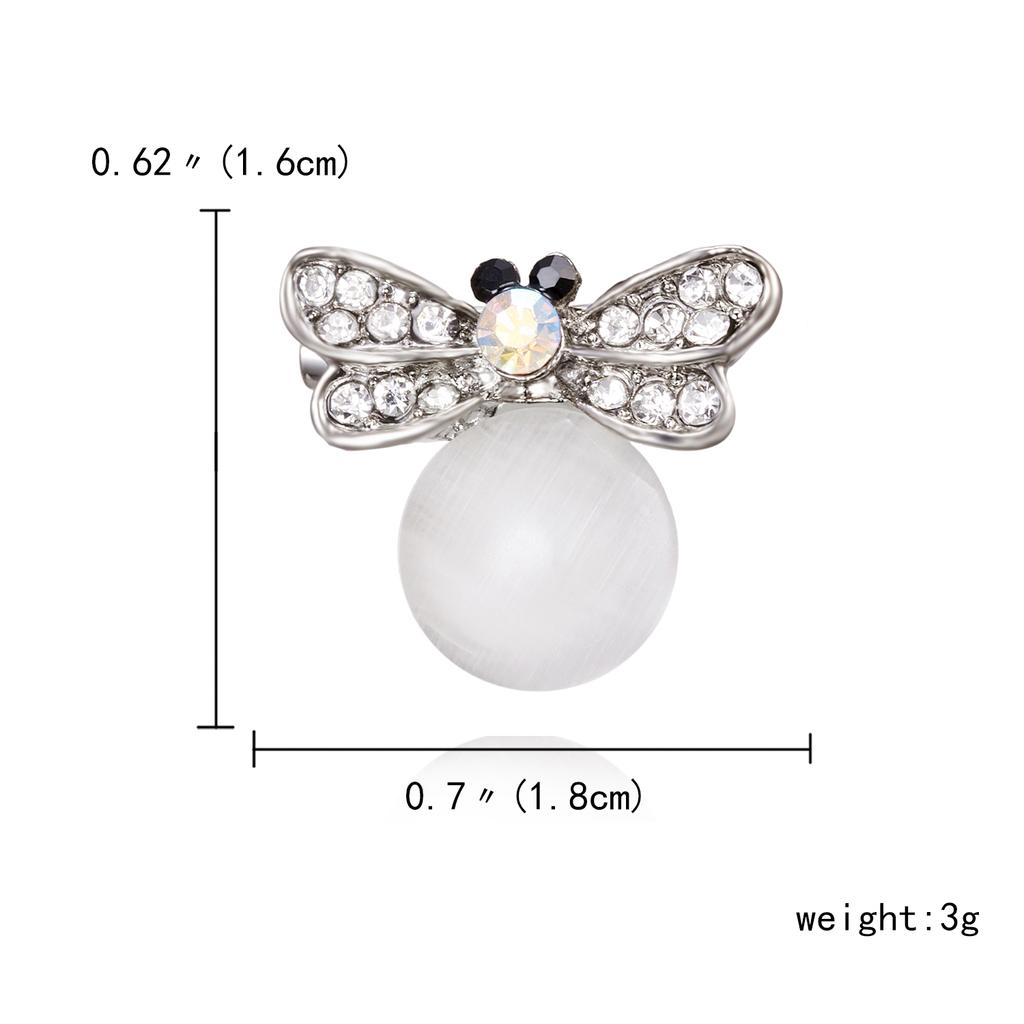 Rinhoo Delicate Little Bee Brooch Crystal Rhinestone Insect Ant Flying Bee Animal Honeybee Enamel Pins Broach Needle Badge Gifts