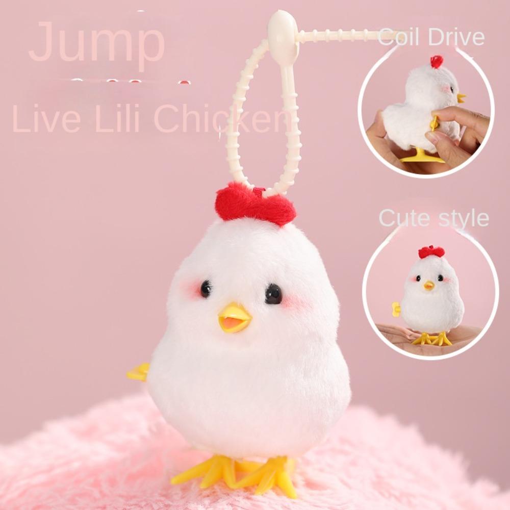 Plush Duck Wind Up Jumping Toy Walking Guide Baby Crawling Toy  Baby/Toddlers