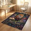 Magical Fox Theme Soft Crystal Velvet Rug Custom Name & Text Print Non Slip Floor Rug for Bedroom Living Room