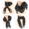 1 PC Ladies' Polka Dot Small Square Scarf With Printed Polka Dot Scarf, Silk Scarf