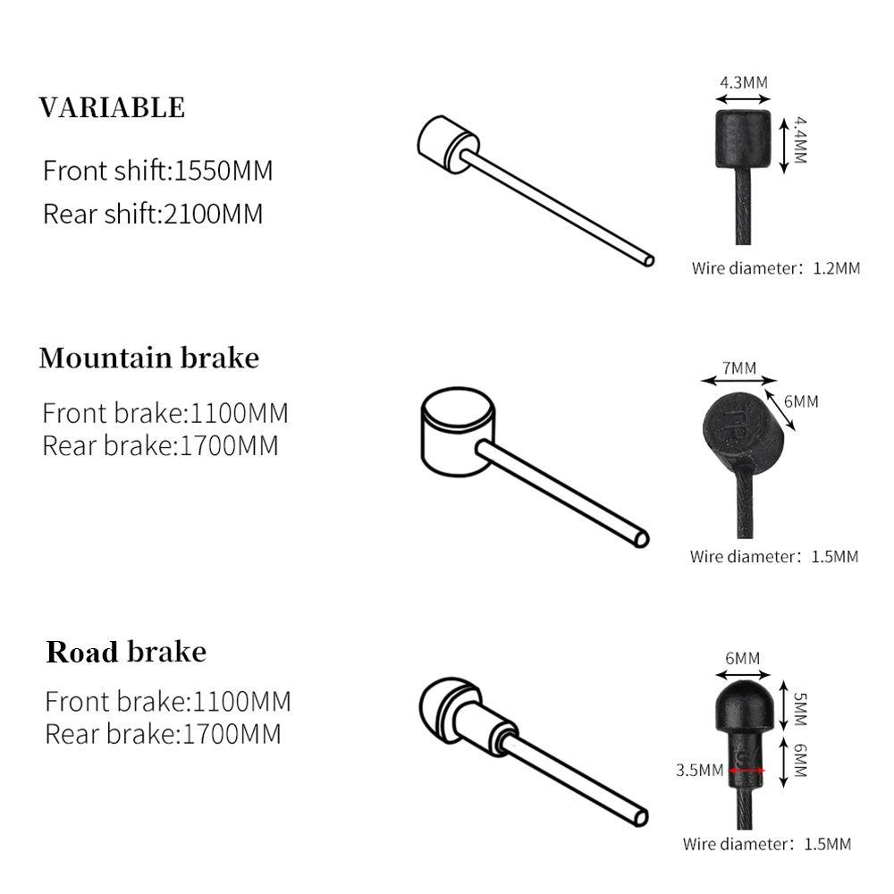 Передние Задние Детали Велосипеда Покрытый Тормоз Внутренний Провод Переключатель Скорости Линия Трос Сердечник