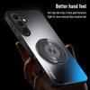 For Samsung S25 Edge S24 S23 S22 S21 Plus FE Note 20 Ultra Magnetic Ring Stand Back Phone Case Magsafe Ring Lens Protect Cover