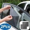2 шт. Наклейки на автомобиль Солнцезащитные шторки Защита от солнца Чехол на окно Черный ПВХ Солнцезащитная шторка Защита бокового окна с маленькими отверстиями