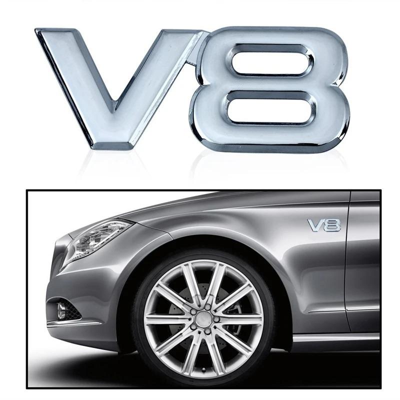 3D Металлический Логотип Буква V6 V8 Крыло Крыло Крыла Крышки Багажника Значок Наклейка Наклейки На Кузов Стайлинг Для Аксессуаров Toyota Highlander